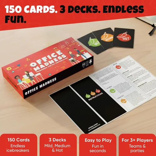 Miniatura 3 de Juego de cartas de Team Building con 150 rompehielos y preguntas divertidas Divertido juego de oficina 3 en 1 e iniciador de conversación