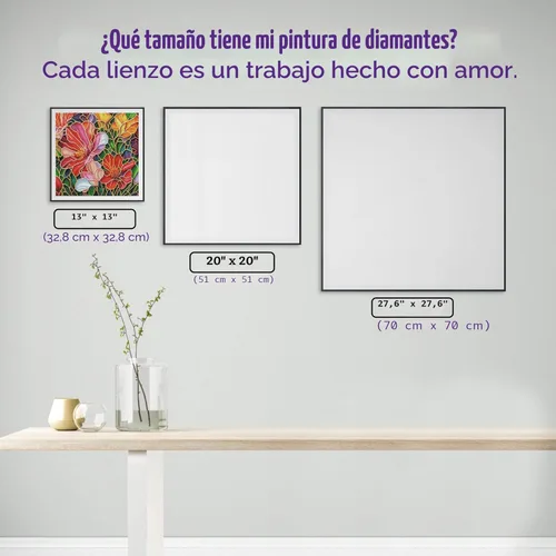 Miniatura 4 de DIAMOND ART CLUB - Juego de pintura con diamantes, lienzo de Vitral de flores”, lienzo redondo 5D para principiantes, divertidas manualidades