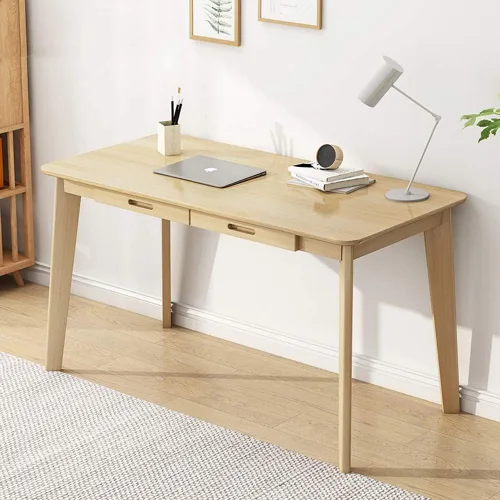 Miniatura 9 de IOTXY Escritorio de Escritura de Madera Maciza - Mesa de Trabajo de Oficina en Casa con Cajón, Mesa de Trabajo y Estudio para Computadora Portátil