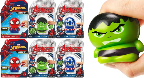 JA-RU Marvel Avengers & Spiderman - Pelota de espuma blanda (paquete de 6) Juguetes blandos de levantamiento lento para niños | Pelotas de estrés de