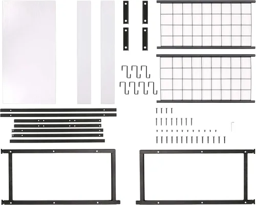 Miniatura 7 de HOMEKOKO Estante de almacenamiento para árbol de entrada, estante para zapatos, muebles decorativos de aspecto de madera con marco de metal, diseño