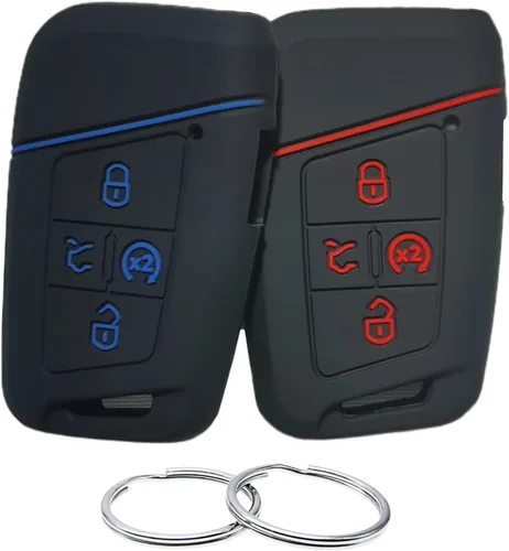 REPROTECTING Funda de Goma de Silicona para Llavero Compatible con VW Volkswagen Atlas Golf Alltrack Jetta Passat Tiguan Taos 2018-2025 (no para