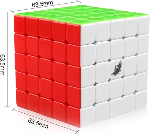Miniatura 2 de D-FantiX Cyclone - Cubo de velocidad de 5 x 5 para niños, sin calcomanías, cubo mágico de 5 x 5 x 5 pulgadas, rompecabezas de 2.500 in, juguetes