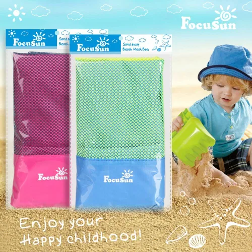 Miniatura 8 de EocuSun Bolsa de malla grande para playa, tote durable con cordón, mochila para juguetes de natación y alberca, bolsas de almacenamiento para Azul