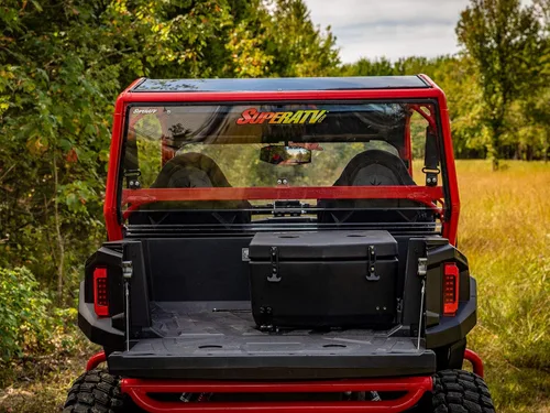 Miniatura 5 de SuperATV Enfriador trasero aislado de alta resistencia/caja de carga para Polaris General 1000 / General 4 (2016+) - Tapa sellada mantiene el hielo
