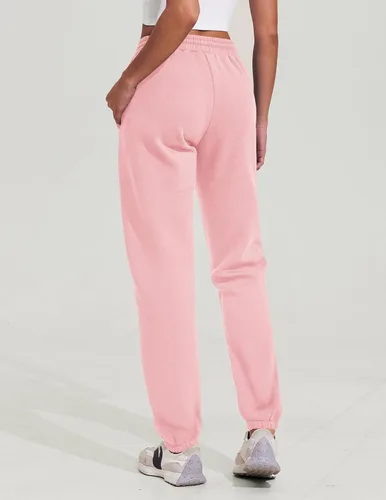 Miniatura 4 de Pinspark Pantalones deportivos con forro polar para mujer, para invierno y otoño, pantalones deportivos casuales holgados con bolsillos