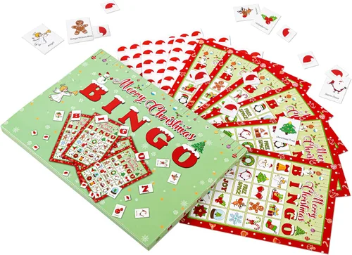 Miniatura 3 de Moon Boat 40 Jugadores Juegos de Bingo de Navidad Navidad Vacaciones Invierno Suministros Favores