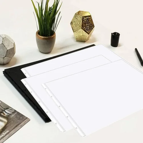 Miniatura 7 de PERFORMORE Paquete de 10 protectores pesados de hojas de paisaje de 8.5 x 14 pulgadas, fundas de papel legal, calidad de archivo transparente