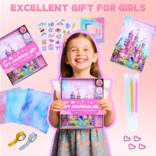 Miniatura 6 de Souroyea Kit de diario de bricolaje para niñas, juego de diario para niñas adolescentes, regalos de Navidad y cumpleaños para niñas de 7, 8, 9, 10