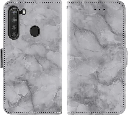 Miniatura 5 de Asuwish Funda compatible con Samsung Galaxy A21 y protector de pantalla de vidrio templado, accesorios para celulares, ranura para tarjetero