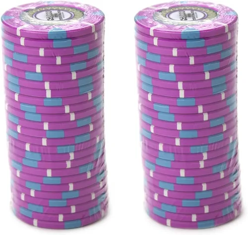 Miniatura 2 de Claysmith Gaming The Mint Poker Chip - Compuesto de arcilla pesada de 0.48 oz, paquete de 50 Rosa ($5000 Pink)