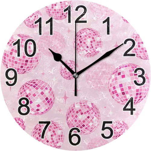 Miniatura 75 de Hummingbird - Reloj de pared de resorte redondo de 10 pulgadas, sin tictac, silencioso, funciona con pilas, reloj analógico atómico de cuarzo