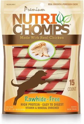 Miniatura 2 de Nutri Chomps Masticables para perros, sabor a pollo real - Giros y trenzas