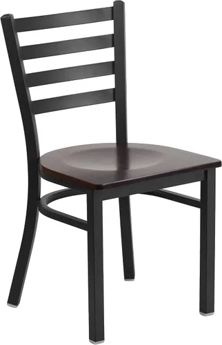 Miniatura 17 de Flash Furniture Hercules Series - Sillas comerciales de restaurante con respaldo de escalera, sillas de comedor modernas y ligeras de metal