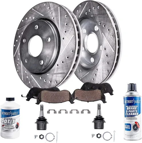 Miniatura 51 de Detroit Axle - 4 rotores de freno para Chevrolet Cruze 2014 2015 [modelos de motores de gas] Rotores de freno de disco perforados y ranurados