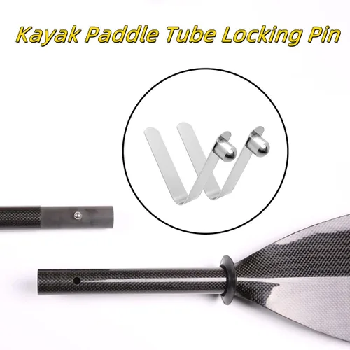 Miniatura 4 de 8 clips de resorte de remo para kayak, clip de botón de resorte de acero inoxidable, clips de pasador de bloqueo de tubo para kayak, remo