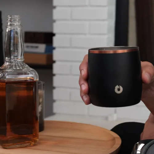 Miniatura 6 de SNOWFOX Vasos Whiskey Rocks de acero inoxidable con aislamiento al vacío de alta calidad, juego de 2, Old Fashioned, whisky, vasos lowball, elegante