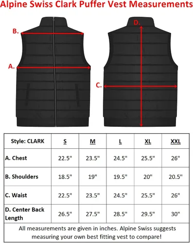 Miniatura 5 de Alpine Swiss Clark - Chaleco ligero de plumón alternativo para hombre