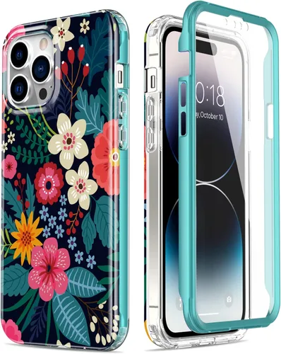 Miniatura 37 de Esdot Funda para iPhone 14 con Protector de Pantalla Integrado, Funda Resistente de Grado Militar con Diseños de Moda para Mujeres y Niñas, Funda