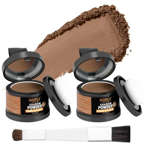 Miniatura 13 de Polvo de cobertura de raíces en polvo para mujeres, tinte de cabello para retoque de raíces para puntos calvos, cejas, línea de barba, fibras