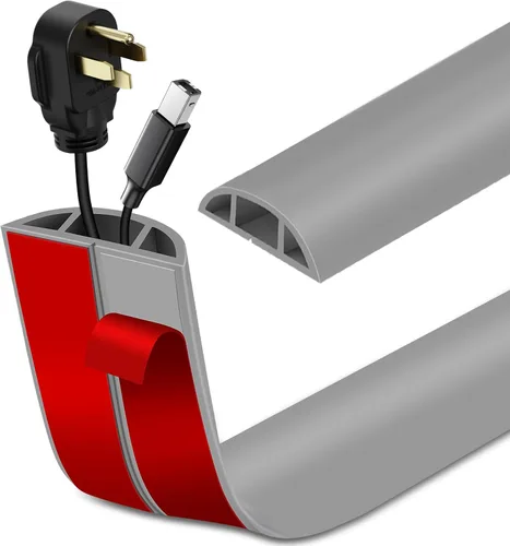 Miniatura 13 de Cubierta de Cable para Piso Autoadhesiva Ocultador de Cables Cubiertas de Cable de Extensión para Piso Protector de Cable de Alimentación para Piso