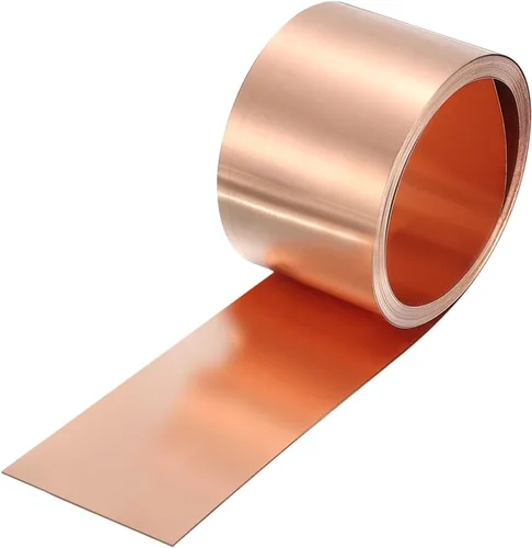 Miniatura 44 de uxcell Rollo de chapa de cobre para tapajuntas 3500 mm x 100 mm x 0,02 mm, tira de cobre puro al 99,9% de 101,6 mm x 3,5 m, placa de hoja de metal