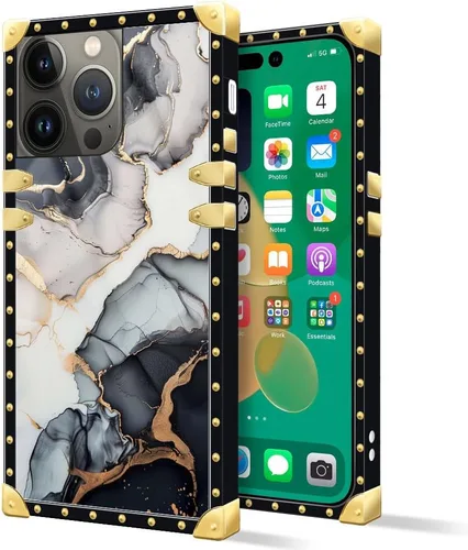 Miniatura 18 de DAIZAG Funda compatible con iPhone 14 Pro Max, funda de Angel Wings Girl para iPhone 14 Pro Max, decoración de metal de TPU suave a prueba de golpes