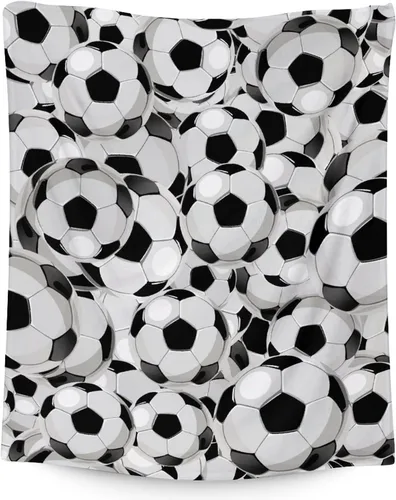 Miniatura 16 de Manta de fútbol para regalar – Manta deportiva de 30 x 40 pulgadas para adultos y niños, mantas coloridas de felpa suave para sofá, oficina