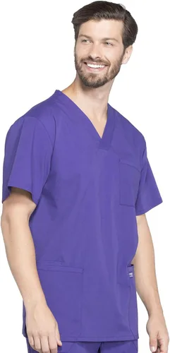 Miniatura 11 de Cherokee WW Professionals WW695 - Camisa de uniforme sanitario para hombre, con cuello en V