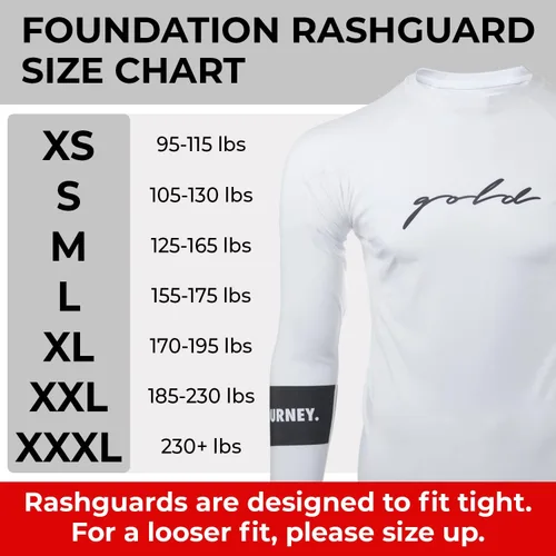 Miniatura 2 de Gold BJJ Foundation Rash Guard - Rashguard de Jiu Jitsu sin Gi y Gi