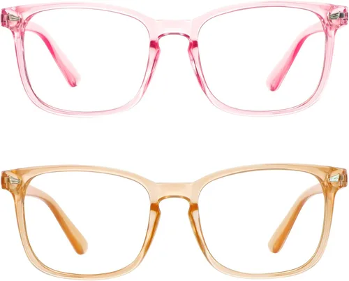 Miniatura 12 de LifeArt 2 pares de anteojos de bloqueo de luz azul con bisagra de resorte, anteojos para computadora, anteojos de juegos, gafas de TV para mujeres