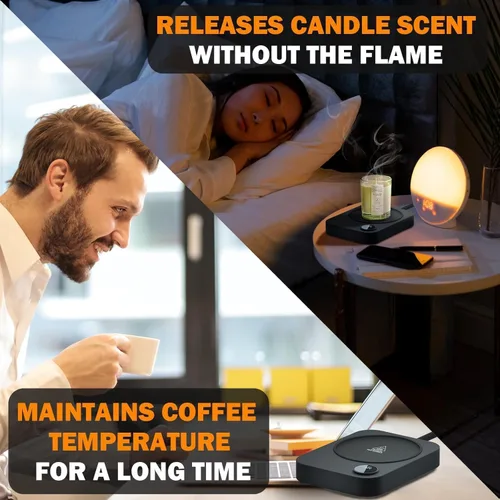 Miniatura 5 de Calentador de taza de café, calentador de café para escritorio con apagado automático y 3 ajustes de temperatura, calentador inteligente de taza