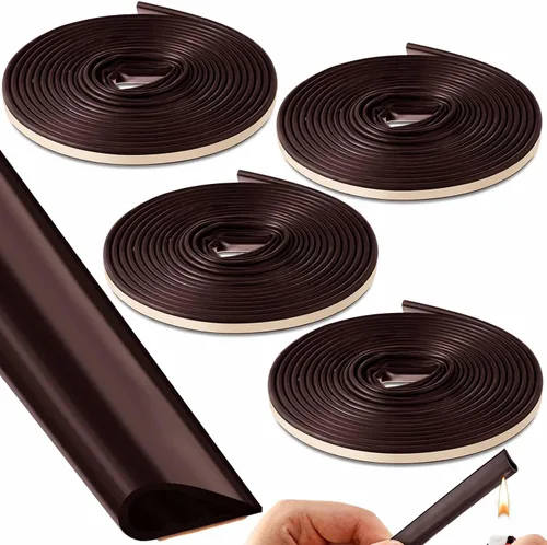 Miniatura 9 de 2 piezas de junta adhesiva flexible de silicona de goma para fuego/humo para puerta ventana interior exterior comercial