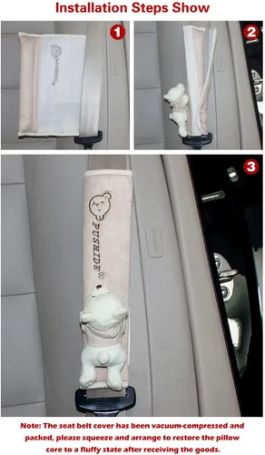 Miniatura 6 de Tianmei - Funda para cinturón de seguridad de coche con acolchonado en el hombro (2 unidades)