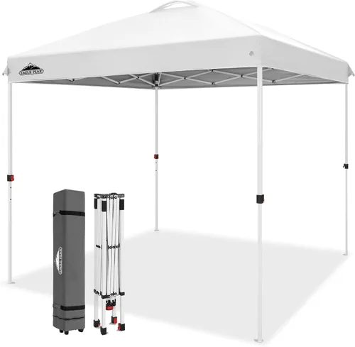 Miniatura 130 de EAGLE PEAK Tienda de campaña desplegable con bolsa de transporte con ruedas, 8 estacas, 4 cuerdas, 4 bolsas de peso, toldo de tienda de campaña