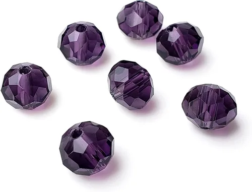 Miniatura 13 de Cuentas de vidrio Rondelle de 0.079 in para hacer joyas, cuentas espaciadoras de Briolette Crytal facetadas para pulseras, collares, aretes