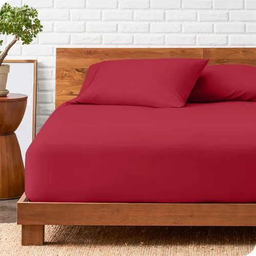 Bare Home Juego de sábana bajera y fundas de almohada, microfibra ultrasuave de 1800 hilos, lujosa, doble cepillado, bolsillos profundos, ajuste 13