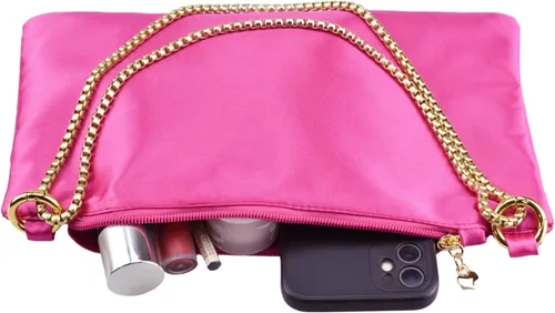 Miniatura 7 de FEICHANGHAO Bolso de noche de satén para mujer, bolso de hombro para boda, graduación, formal, bolso de mano para fiesta