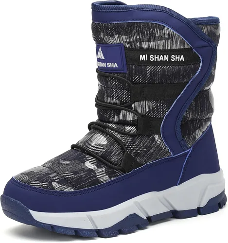Mishansha - Botas de nieve para niñas, niños niños pequeños niños grandes invierno, cálidas, impermeables, antideslizantes, anti colisión, corte