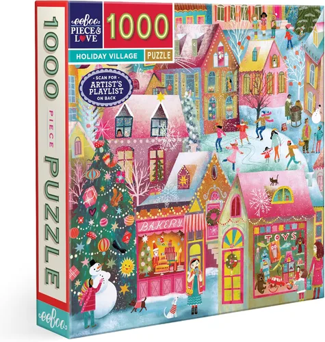 Miniatura 20 de eeBoo Rompecabezas de 1000 piezas - Un rompecabezas de vacaciones felices para adultos, cuadrado de 23 x 23 pulgadas, hecho con tablero reciclado