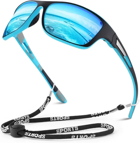 Miniatura 34 de WEAROYO - Gafas de sol polarizadas deportivas para hombres y mujeres, gafas de pesca y conducción rectangulares, protección UV400 Marco C