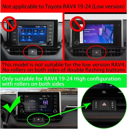 Miniatura 6 de LUNQIN - Soporte de teléfono para automóvil para Toyota RAV4 XLE Premium Adventure TRD Off-Road Limited 2019-2025 y RAV4 Hybrid XSE Limited