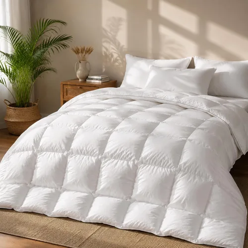 Miniatura 9 de Edredón de fibra de plumón de ganso blanco, relleno de edredón de tamaño individual, edredón esponjoso de hotel, perfecto para el dormitorio de tu