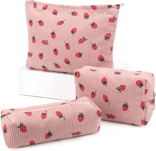 Miniatura 22 de EIMMBD Juego de 6 bolsas de maquillaje de gran capacidad, bolsa de cosméticos de viaje, bolsa de aseo organizadora, bonita bolsa de maquillaje