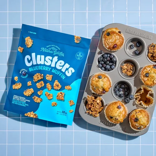 Miniatura 6 de Nature's Garden Racimos de magdalenas de arándanos, bolsa de 32 onzas, bocados grandes y gruesos de avena con anacardos, almendras, chía y arándanos
