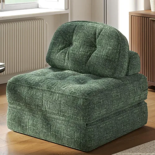 Dowinx Sofá cama plegable con almohada, cómodo sofá cama convertible para adultos, hogar, sala de estar y juegos, diseño moderno y cómodo para