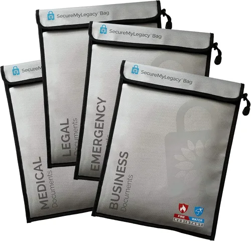 Miniatura 8 de Secure My Legacy - Bolsa impermeable e ignífuga para documentos (4 unidades)