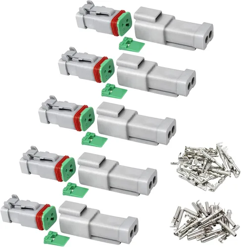 Miniatura 7 de Conector de 2 pines (kit de 6), conectores eléctricos automotrices de 18 AWG, conectores de cable impermeables, conectores eléctricos de 2 pines