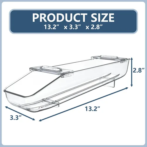 Miniatura 2 de CHANCETSUI Paquete de 2 contenedores de almacenamiento de huevos, soporte para huevos para refrigerador, caja de almacenamiento de huevos frescos
