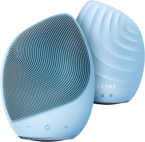 Miniatura 9 de GESKE SmartAppGuided™ Cepillo facial sónico 5 en 1 Cepillo de limpieza facial eléctrico vibratorio Cepillo de silicona suave Limpiador facial